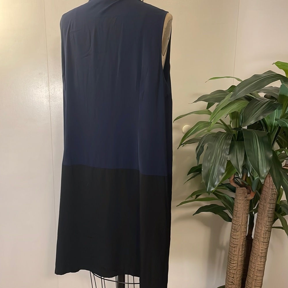 Alfani sleeveless button up dress in navy and black - Picture 5 of 8